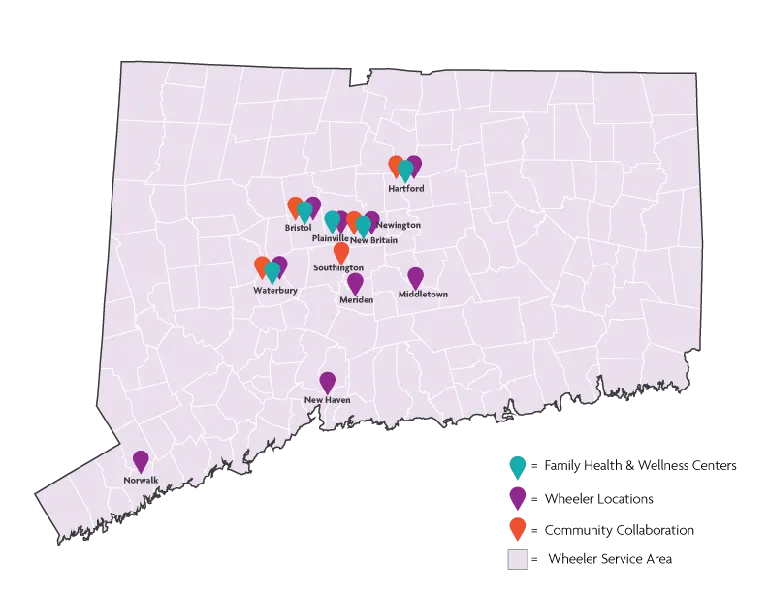 CT map of all Wheeler locations