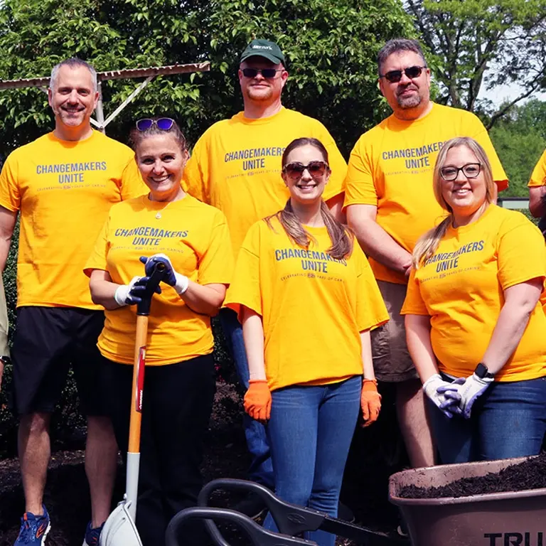 Volunteers helping beautify NVS