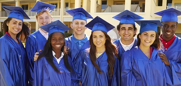 Teens at graduation