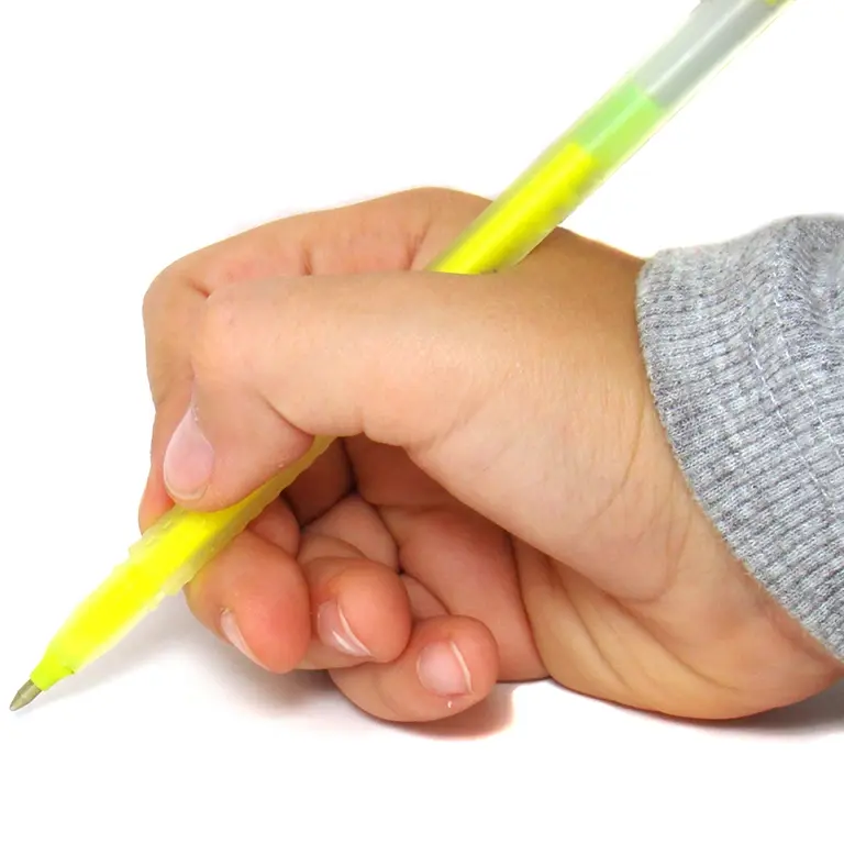 A hand writing holding a pencil 