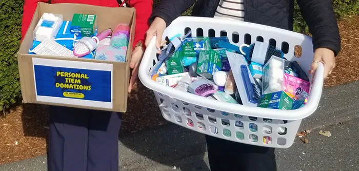 Donations of personal care items