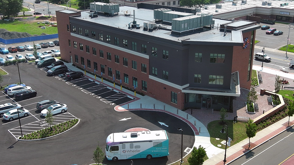 Aerial view of Wheeler Bristol location
